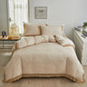 Bohemia Wavy Cut Flowers with Tassel Duvet Cover Set Single Double Boho Bedding Set Queen Soft Grace Quilt Cover and Pillowcases