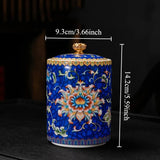 1PC Ceramic Storage Jar with Lid Coffee Table Tea Jar Living Room Candy Jar Household Kitchen Supplies Cereal Dispenser Julia M LifeStyles