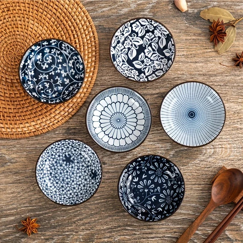 6Pcs Creative Ceramic Snack Plates Set