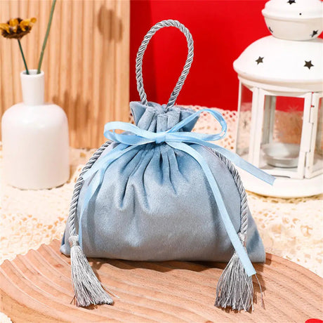 Luxury Packing Drawstring Velvet Pouch Sachet Gift Bag