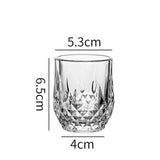 6pcs Sets Luxury Wine Glasses Transparent Glass Cup Exquisite Cocktail Glass European Style Whiskey Glass Bar Brandy Beer Cups