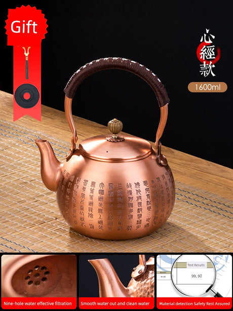 Handmade Outdoor Stove for Making Tea Copper Pot