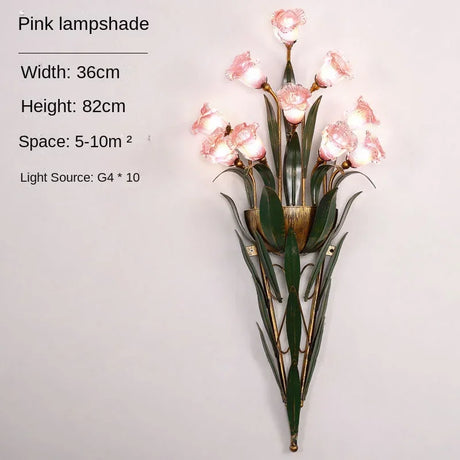 Vintage American Flower Wall Lamp - LED Ambient Light