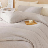 Plush Fleece Duvet Cover Set with Sheet, 4-Piece