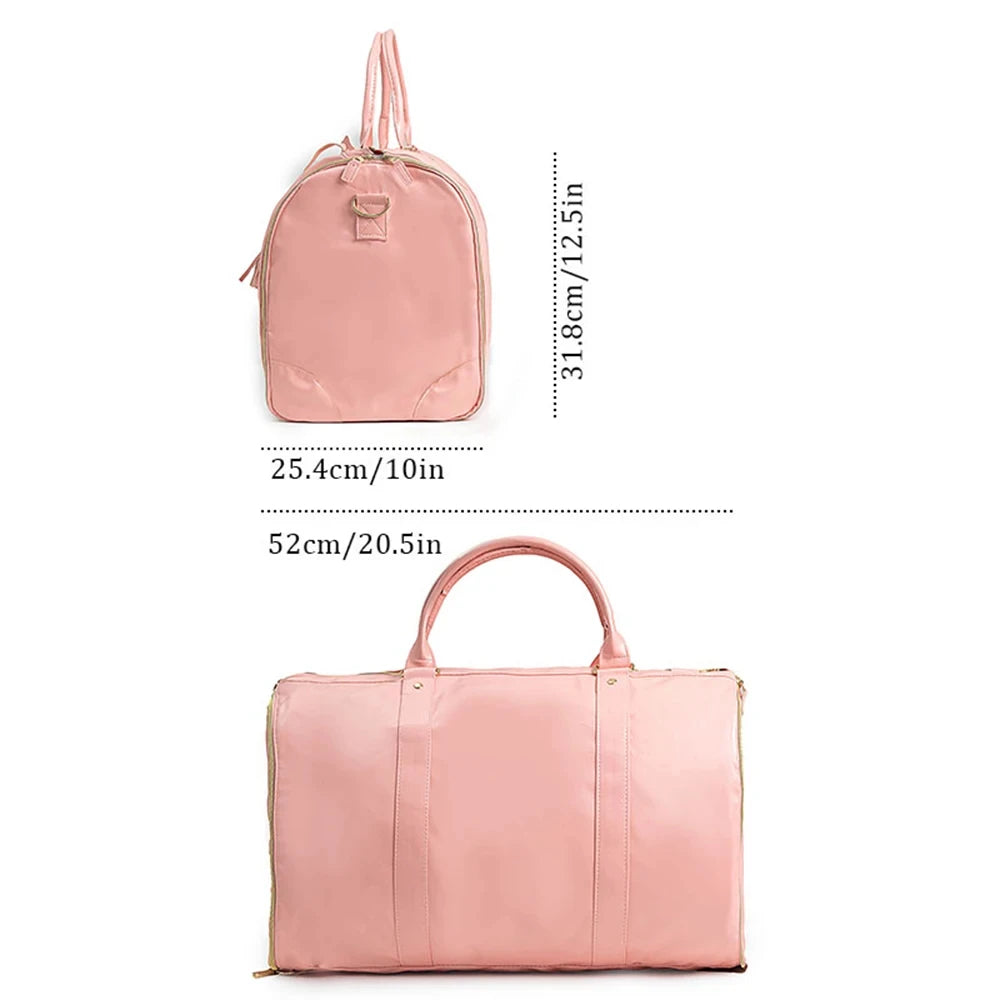 2in1 Convertible Garment Bag Foldable Suit Storage Bag Large Capacity Travel Duffle Bag Waterproof Tote Fitness Gym Bag - Julia M LifeStyles