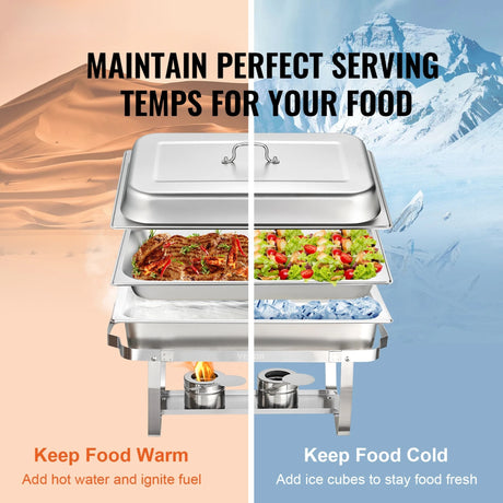 Stainless Steel Rectangle Chafing Dish Set
