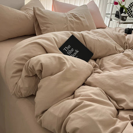 Cozy Soft Solid Color 3-Piece Bedding Set with Duvet Cover and Pillowcases Julia M LifeStyles