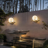 Carrara Marble Outdoor Wall Sconce