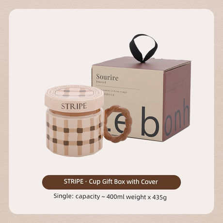 Hero Retro Ceramic Mug with Lid - Exquisite 300-400ml Coffee Cup
