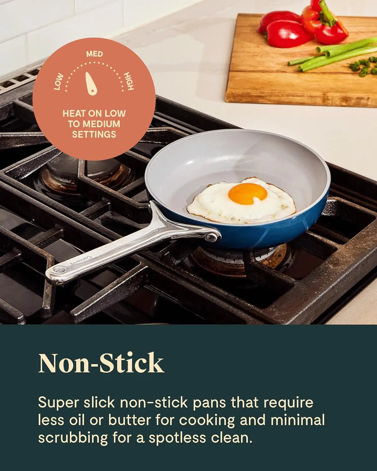 Mini Cookware Set - Non-Stick Ceramic Fry Pan (1.05 qt, 8") Sauce Pan (1.75 qt) & Storage Rack - Non Toxic, PTFE & PFOA Free Julia M Home & Kitchen