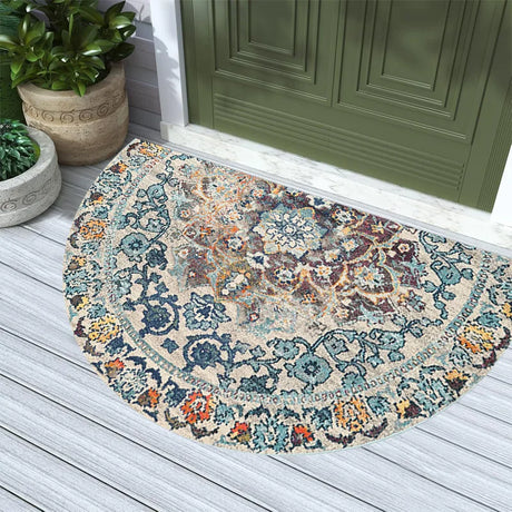 Bohemian Semi-Circle Welcome Door Mat