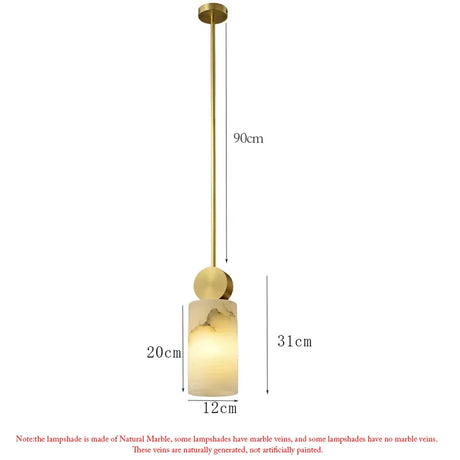 Nordic Marble+ Copper Pendant Lights LED Hanging Lamp Fixtures Bedroom Bedside Dining Room Indoor Lighting Lustres Luminaires G9 Julia M LifeStyles