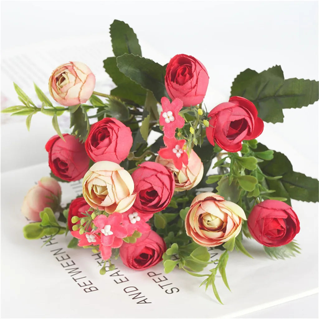 High Quality Silk Rose Bouquet for Home and Wedding Decor