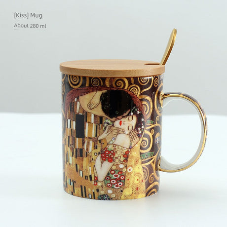 Florence Exquisite European-Style Bone China Mug with Lid and Spoon Julia M LifeStyles