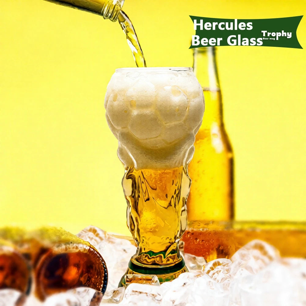 Premier Football Soccer Trophy Shaped Beer Glass