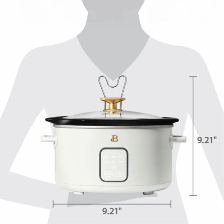 Beautiful 4Qt Slow Cooker with Touch-Activated Display, White Icing by Drew Barrymore Julia M LifeStyles