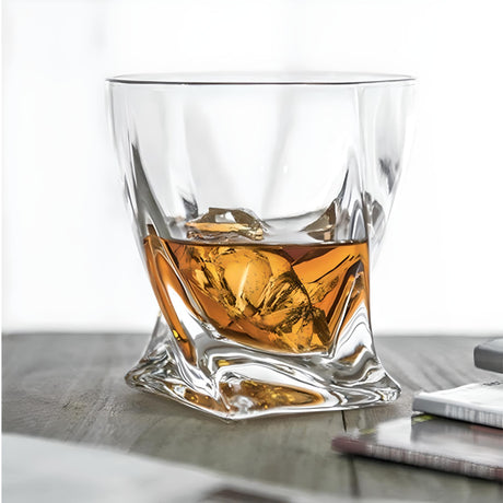 Crystal Glass Creative Twist Whiskey Cocktail Beer Mug 340ml