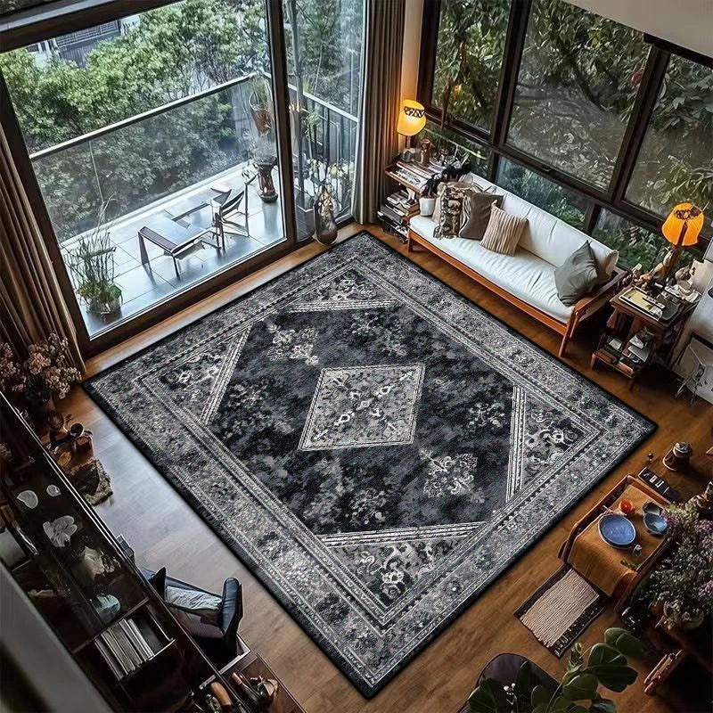 Luxury Retro Black Persian Carpet - Julia M LifeStyles