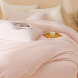 Plush Fleece Duvet Cover Set with Sheet, 4-Piece