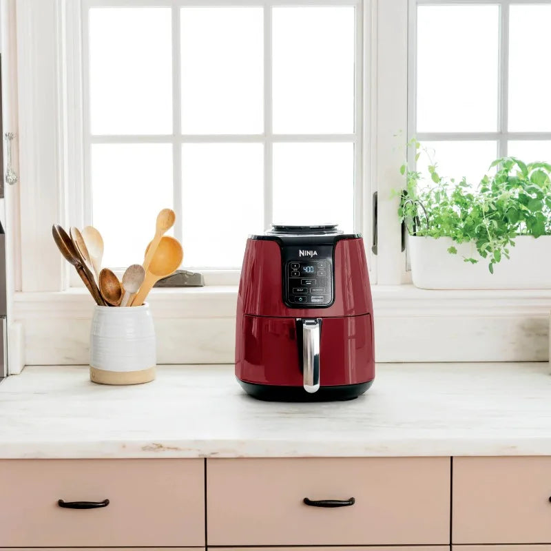 Ninja 4Qt Air Fryer, Nonstick Basket with Crisper Plate, 1550 Watts, White Julia M LifeStyles