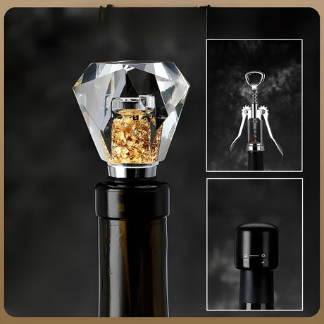 "Modern Glass Wine & Champagne Stopper"