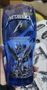 Metallica 45 Years of Fury Commemorative Glass, Vintage Heavy Metal Band Beer Mug, 3D Relief Blue Drinking Glass Rock Music
