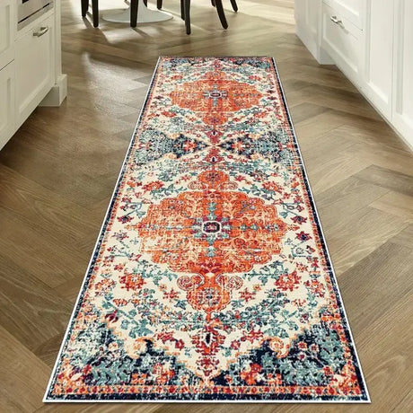Bohemian Corridor Carpet Geometric Pattern Crystal Velvet Floor Mat