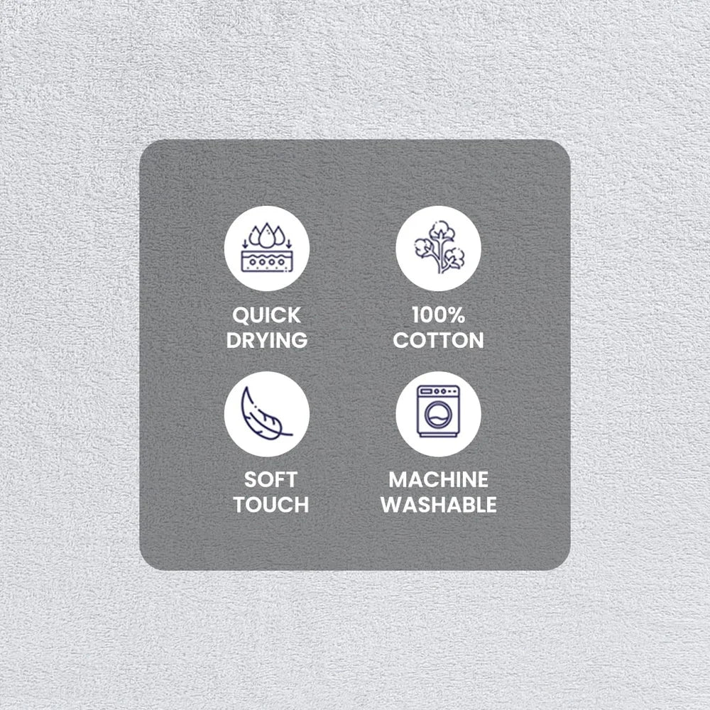 10 Piece Cotton Towel Set - Quick Dry & Soft Absorbent