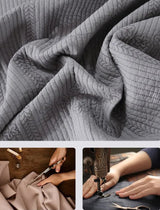 JULIA 3 Pieces Solid Color Embroidered Quilt Set