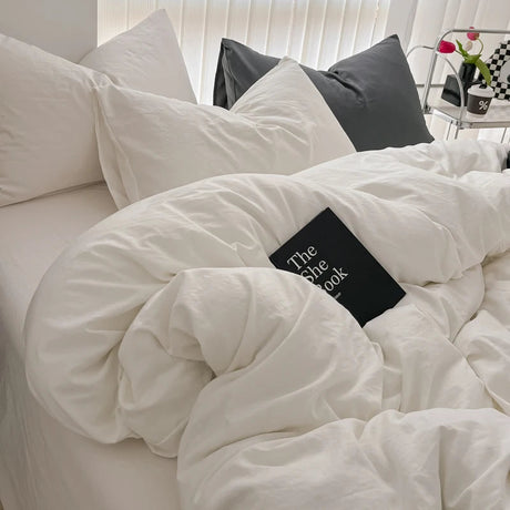 Cozy Soft Solid Color 3-Piece Bedding Set with Duvet Cover and Pillowcases Julia M LifeStyles