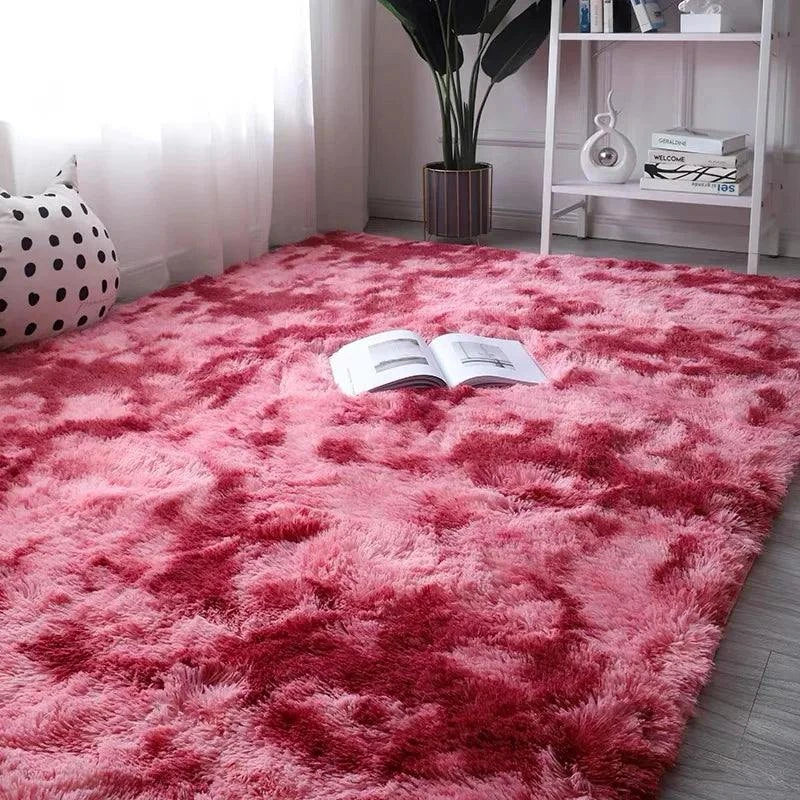 Tie-Dye Plush Carpet - Soft Fluffy Living Room Bedroom Mat - Julia M LifeStyles