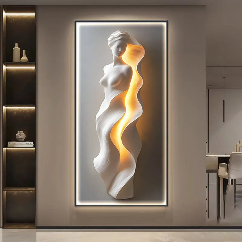Lumière Entrance Wall Art | Illuminated Abstract Canvas