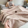 Luxury 100% Cotton Throw Blanket for Single Queen King Bed All Season Pure Cotton Blankets Cozy Soft Breathable Thermal Blankets