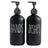 Elegant 500ml Black Dish Soap Dispenser Set with Refillable Pump for Farmhouse Chic Décor Julia M LifeStyles
