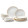 12-Piece White Ceramic Dinnerware Set Includes Plates and Bowls for 4 Servings Julia M LifeStyles
