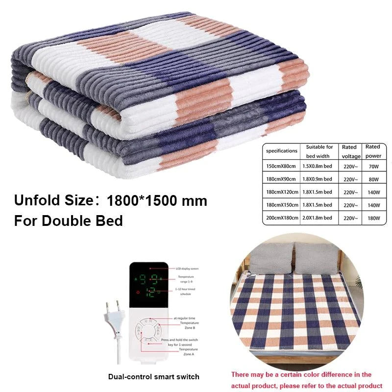 Smart Electric Heating Blanket with Automatic Thermostat - Julia M LifeStyles