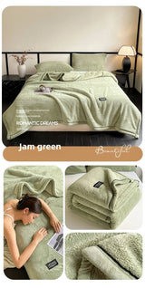 Plush Warm Winter Blanket A Grade Coral Fleece Flannel Soft Thick Bed Blankets for Sofa Single Double Couple Furry Bedspread Julia M LifeStyles