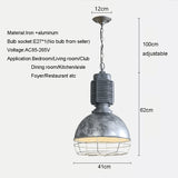 Medieval American industrial style cast aluminum chandelier Light restaurant bar shop Dining Room Lamp kitchen living room Light