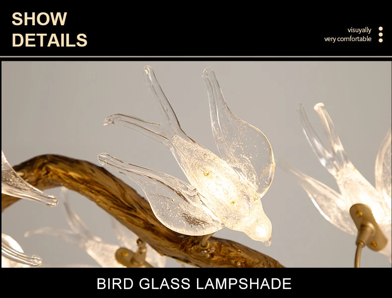 Artpad Designer Glass Bird Song Crystal Chandelier