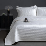 CHAUSUB Luxury Pima Cotton Quilt Set 3PCS King Queen Size,Silky Cooling Bedspread & Coverlet,Summer Lightweight Comforter