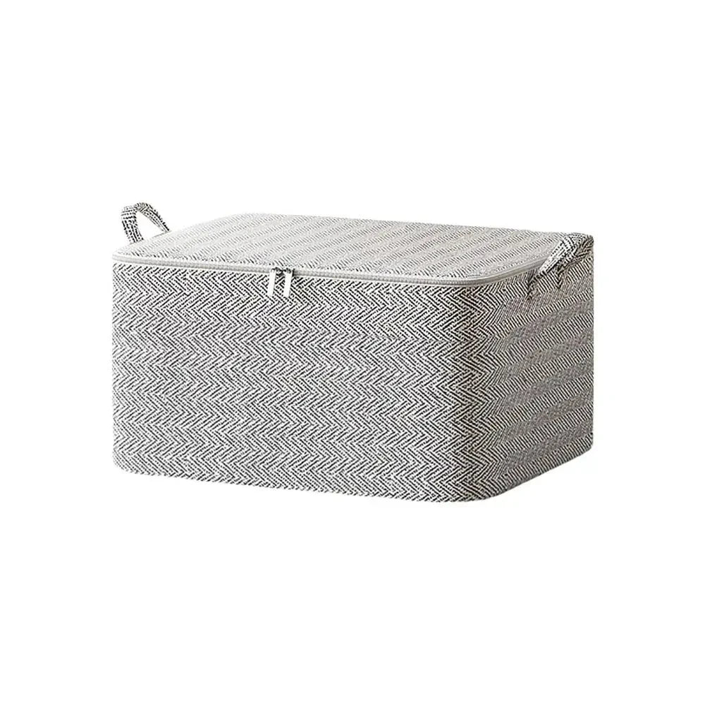 Non-woven Quilt Storage Bag with Lids Zipper Foldable Clothes Quilt Bins Container Large Capacity Dust-proof Bag Organize - Julia M LifeStyles