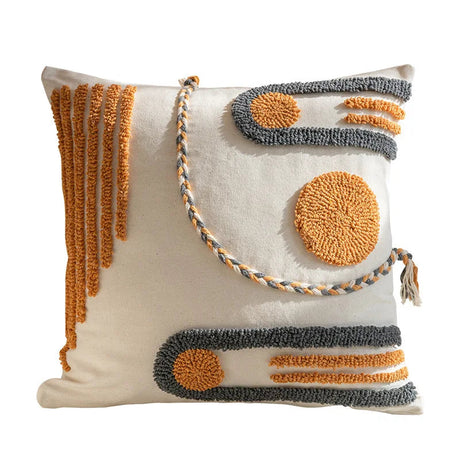 Bohemian Embroidered Tassel Pillow Case 45x45cm Julia M LifeStyles