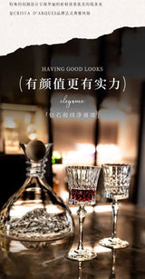 Glass Crystal Luxury Red Wine Glass Set Crystal Silk Iceberg Decanter Diamond Wine Glass Julia M Home & Kitchen
