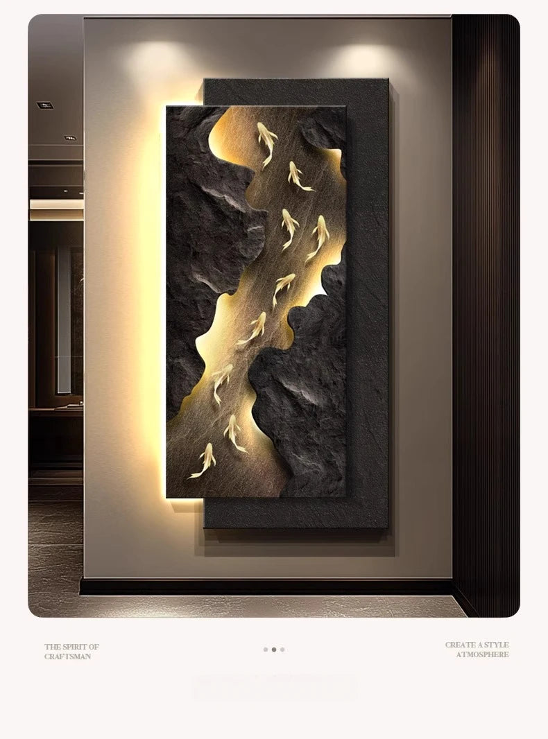 Koi Fish LED Light Wall Lamp