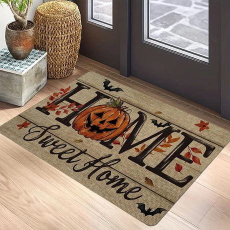 Happy Halloween Pumpkin Welcome Doormat - Julia M LifeStyles