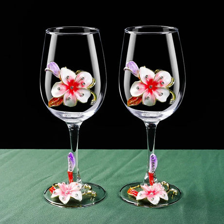 Lily High-End Enamel Red Wine Glass Set Julia M LifeStyles