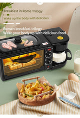 Breakfast Machine Multi-Functional For Home Bread Maker Three-in-One Electric Oven Sandwich Machine Toaster Cross-Border Overseas Same Style Julia M Home & Kitchen