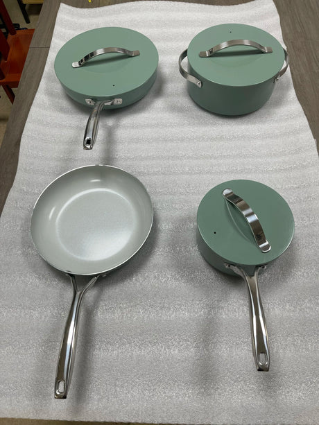 Carawayhome Nonstick Ceramic Cookware Set - Oven Safe & Easy Cleanup