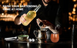 Charred Wooden Bourbon Whiskey Glass Set with Ice Cube Gift Julia M LifeStyles