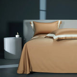 Premium 1400TC Egyptian Cotton Smooth Soft Bedding Set Chic White Grey Patchwork Duvet Cover Flat/Fitted Bed Sheet Pillowcases